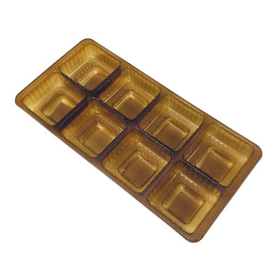 オーダーメイド 6 コンパートメント アンバーカラー バスケット  Mooncake プラスチックのボックス