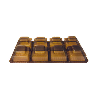 オーダーメイド 6 コンパートメント アンバーカラー バスケット  Mooncake プラスチックのボックス