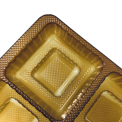 オーダーメイド 6 コンパートメント アンバーカラー バスケット  Mooncake プラスチックのボックス