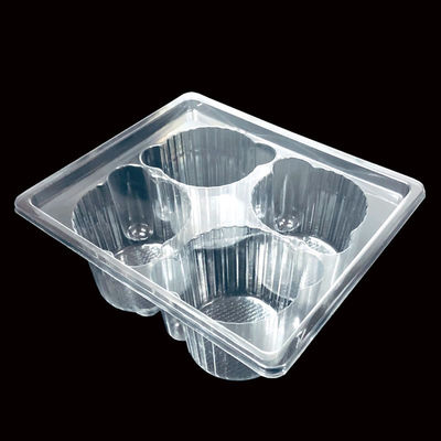 食品グレード4 プラスチックボックス 片置用カップケーキ マフィン PETプラスチックタイプ