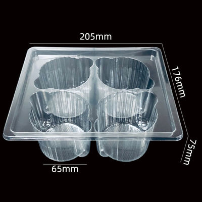 食品グレード4 プラスチックボックス 片置用カップケーキ マフィン PETプラスチックタイプ