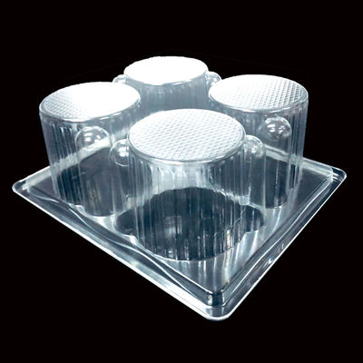 食品グレード4 プラスチックボックス 片置用カップケーキ マフィン PETプラスチックタイプ