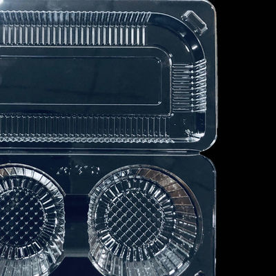 マットラミネーション印刷 2つのコンパートメント クラムシェルボックス 持って行くためのプラスチックボックス