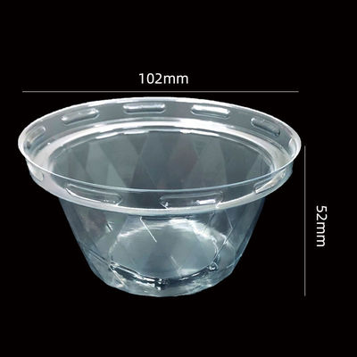 透明なPET ブリスター カップ カフェ ボバ ミルク ティー ヨーグルト カスタマイズ可能な結晶形